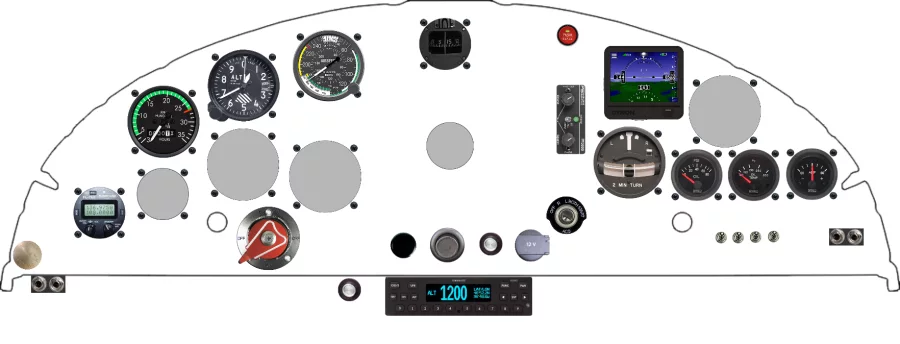 An ERCO Ercoupe instrument panel design