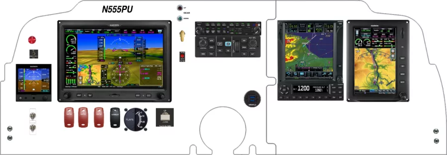 A Beechcraft V35B instrument panel design