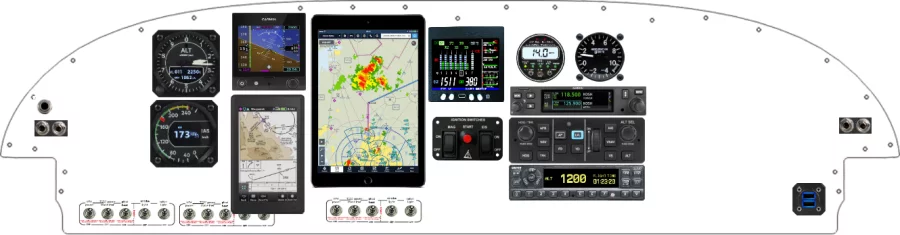 An Van's Aircraft RV-7/9 instrument panel design