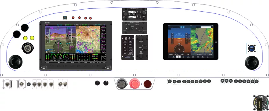 An RANS Aircraft S-20 / S-21 instrument panel design
