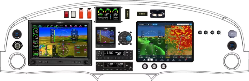 A Bristell / BRM AERO Classic instrument panel design