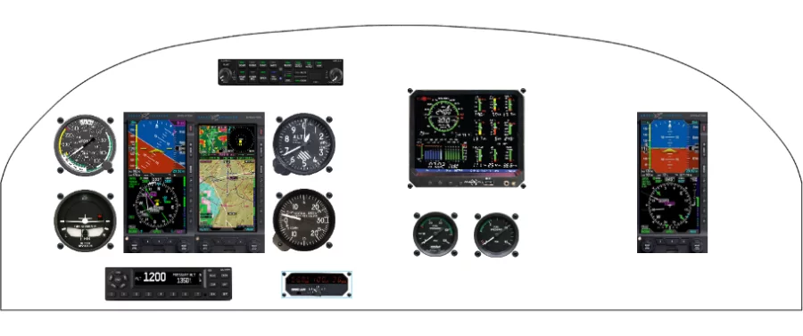 A Zenith Aircraft Company STOL CH801 instrument panel design