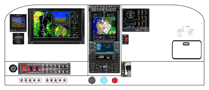 A Cessna 210L instrument panel design